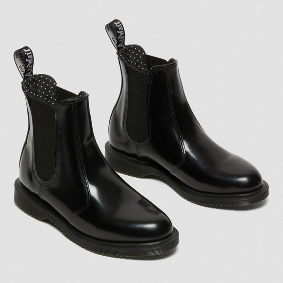 Dr. Martens‎ Kensington Boots Womens Size 6 Flora Black Chelsea Pull On NIB - Picture 2 of 15